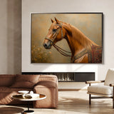 Horses 062 Canvas Art 60 x 40 cm / Black