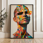 Portrait 062 Canvas Art 60 x 40 cm / Black