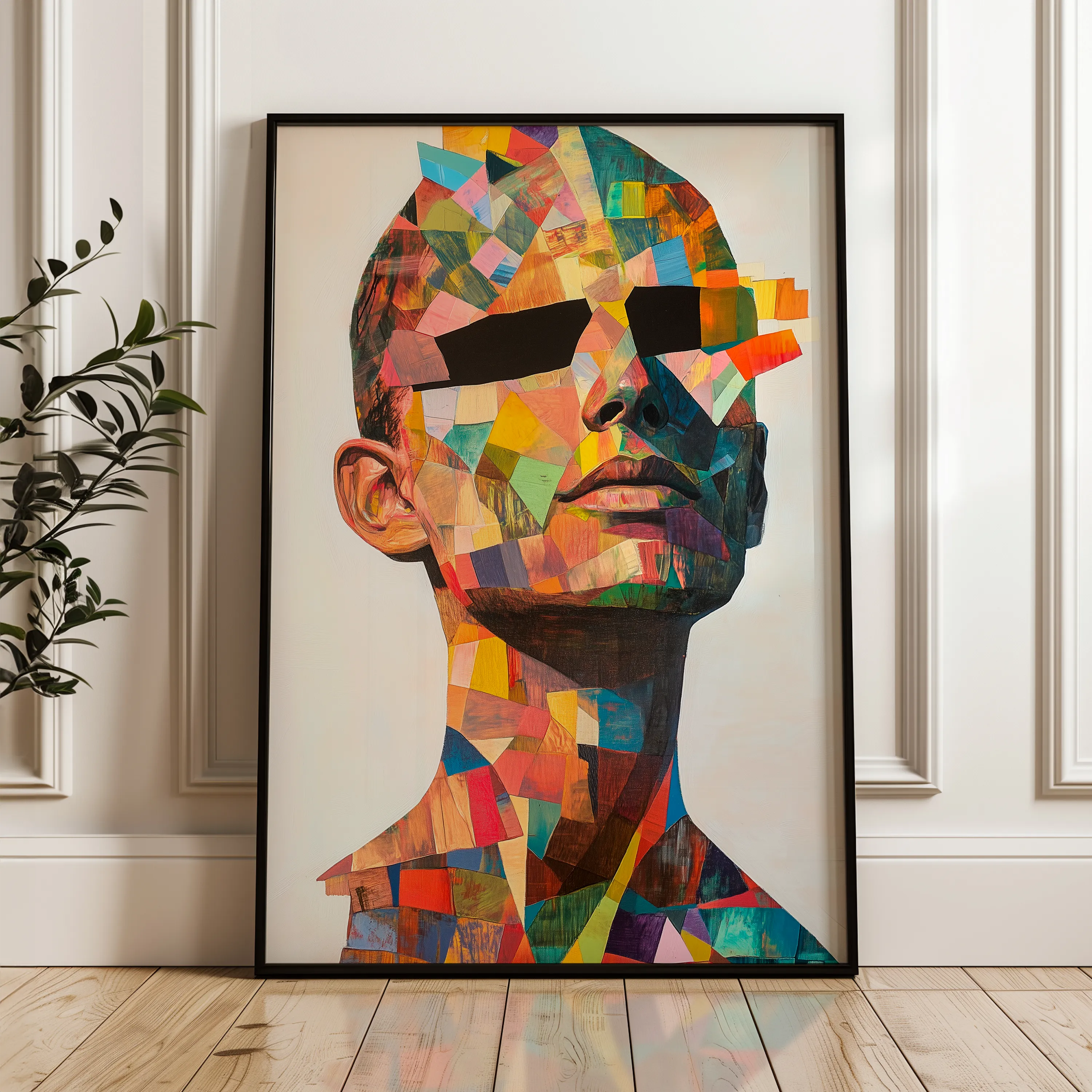 Portrait 062 Canvas Art 60 x 40 cm / Black