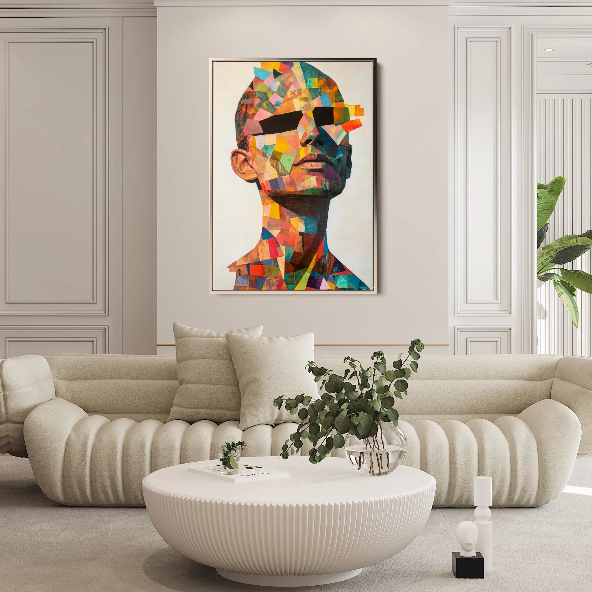 Portrait 062 Canvas Art 60 x 40 cm / Black