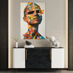 Portrait 062 Canvas Art 60 x 40 cm / Black