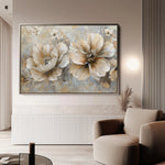 Floral 063 Canvas Art 60 x 40 cm / Black