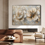 Floral 063 Canvas Art 60 x 40 cm / Black