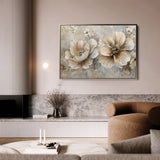 Floral 063 Canvas Art 60 x 40 cm / Black