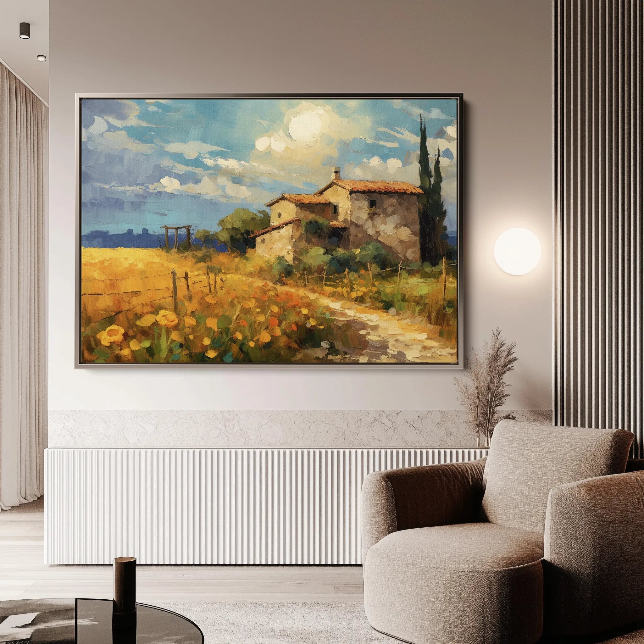 Landscape 063 Canvas Art 60 x 40 cm / Black