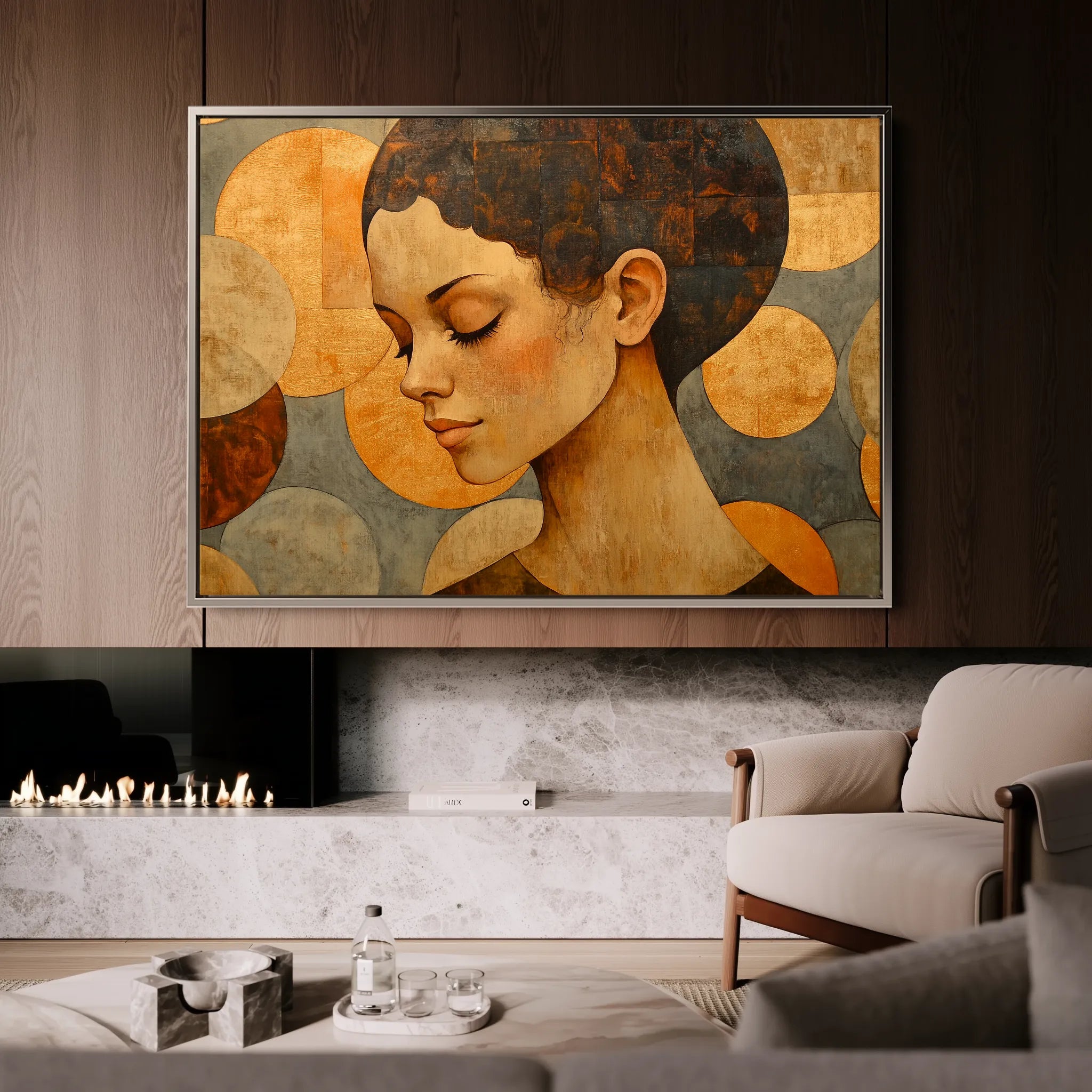 Portrait 063 Canvas Art 60 x 40 cm / Black