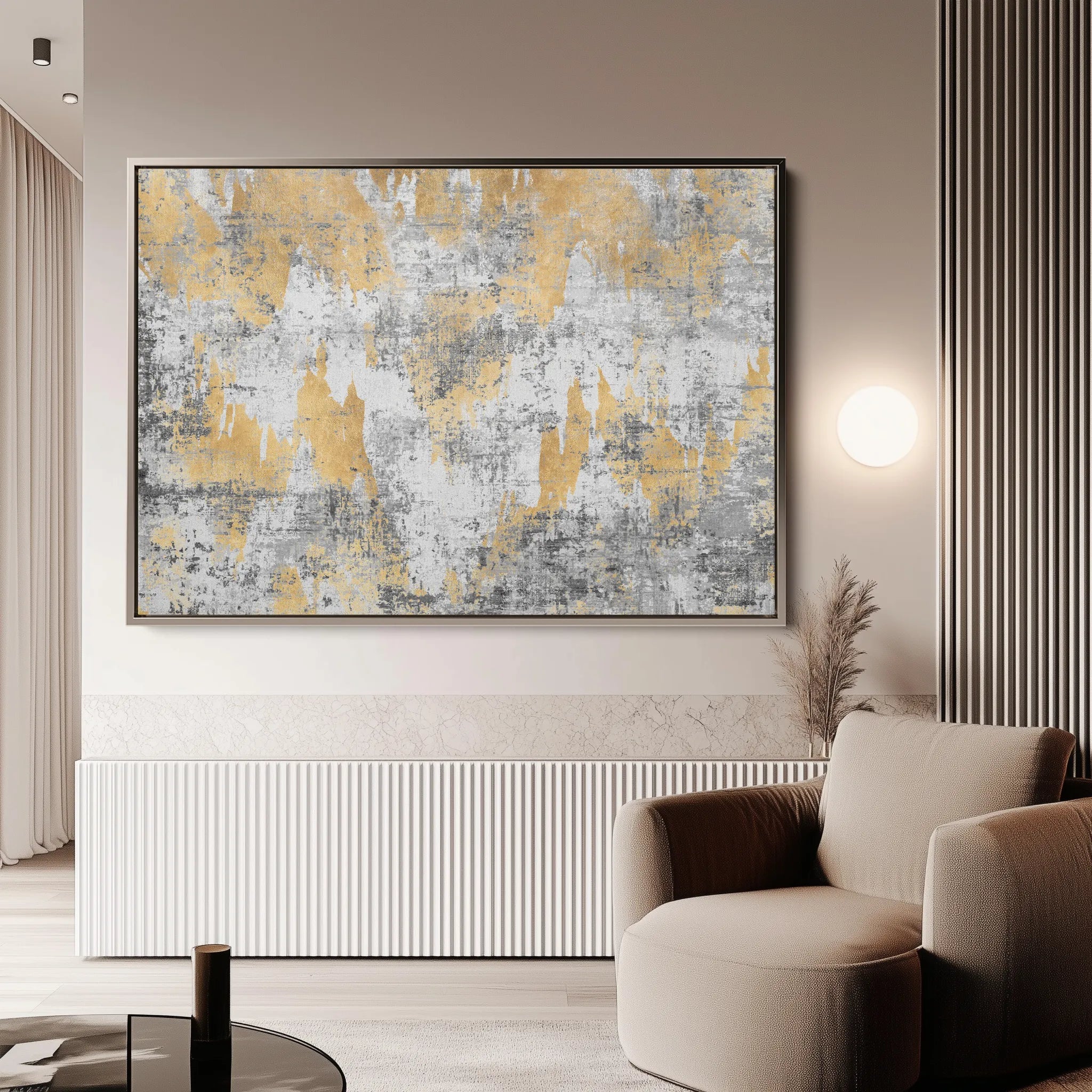 Abstract 064 Canvas Art 60 x 40 cm / Black