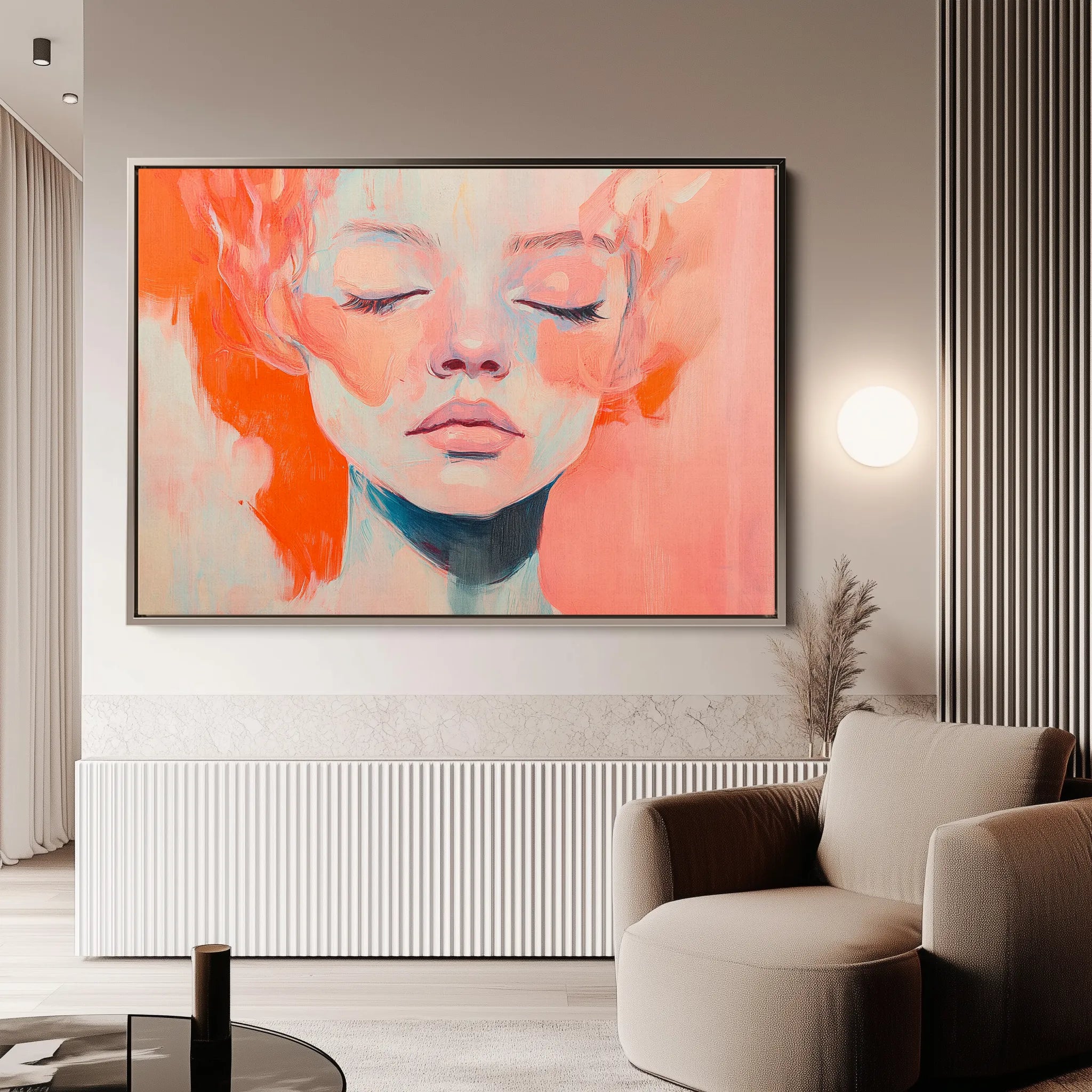 Portrait 064 Canvas Art 60 x 40 cm / Black