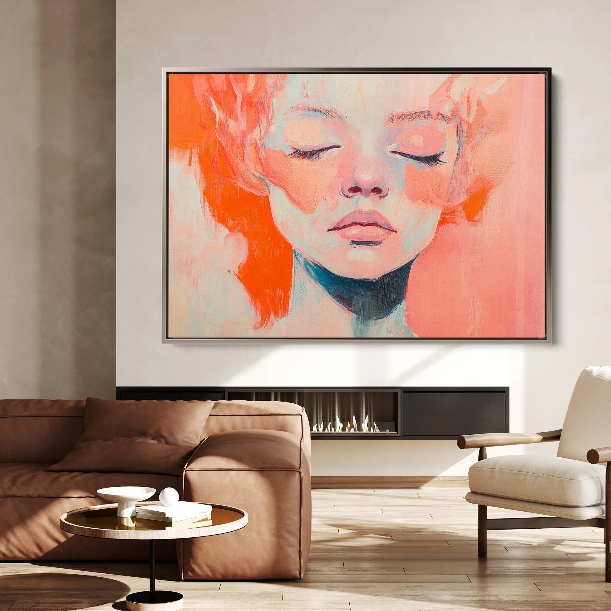 Portrait 064 Canvas Art 60 x 40 cm / Black