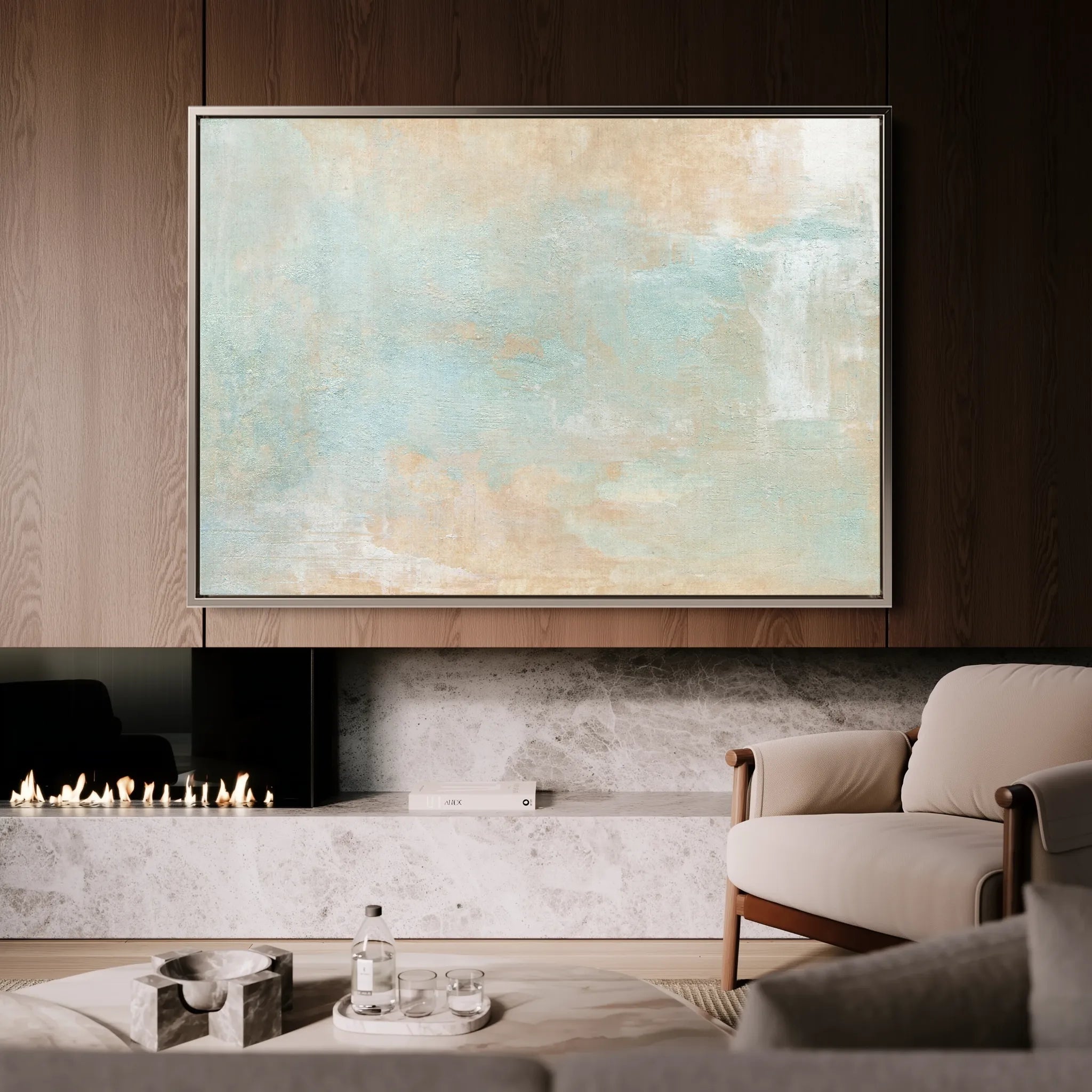 Abstract 065 Canvas Art 60 x 40 cm / Black