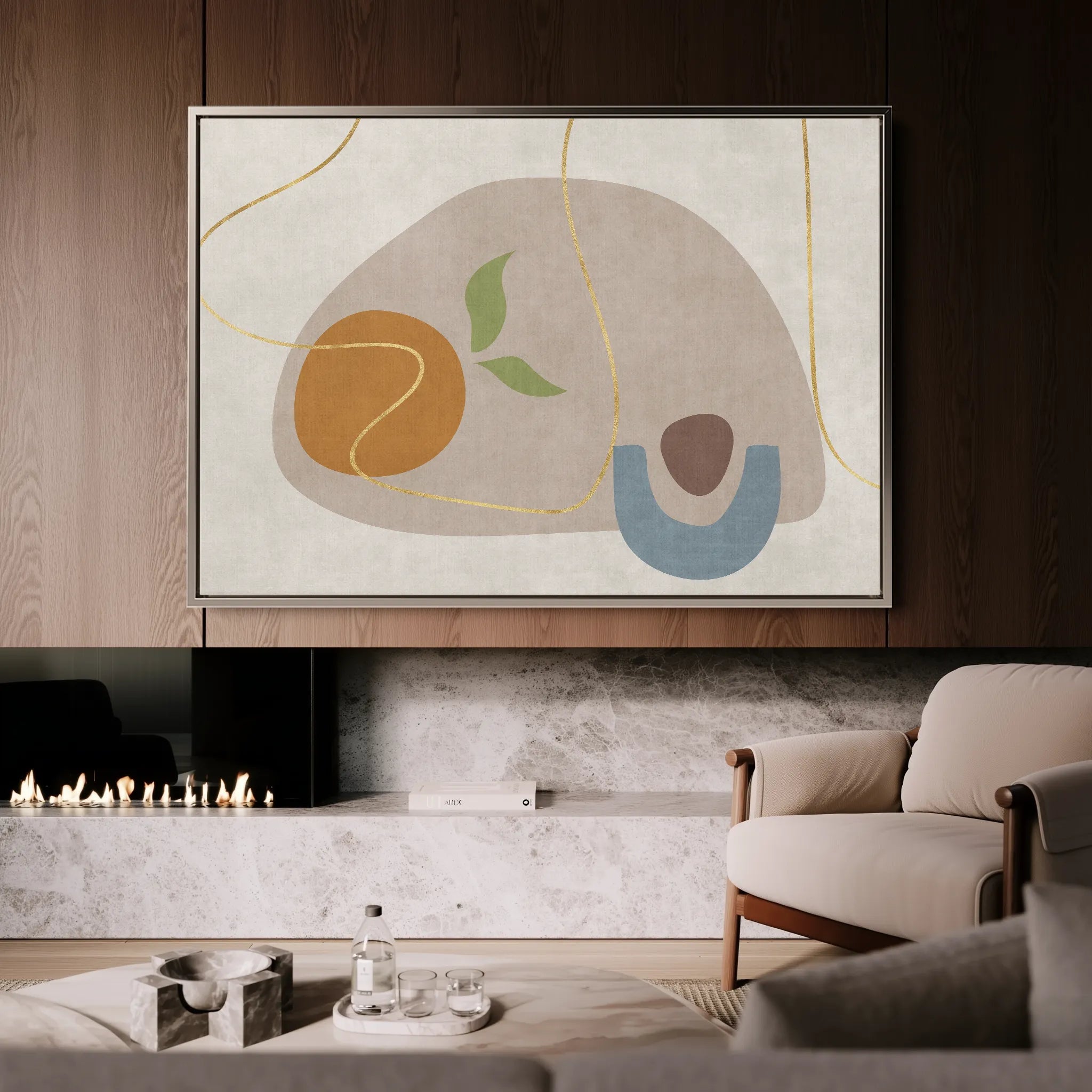 Boho 065 Canvas Art 60 x 40 cm / Black