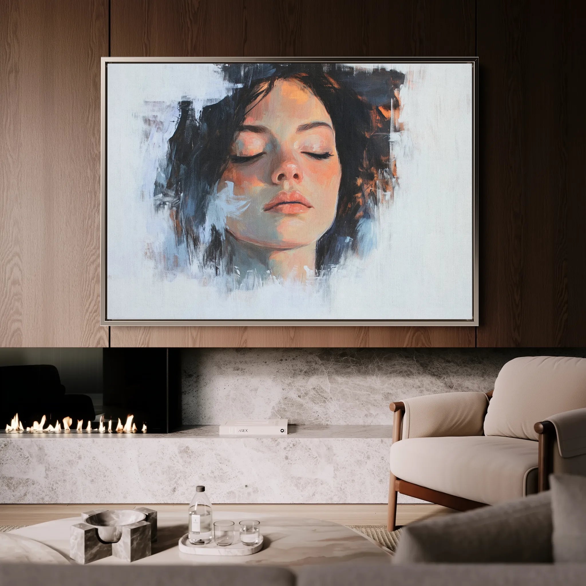 Portrait 065 Canvas Art 60 x 40 cm / Black