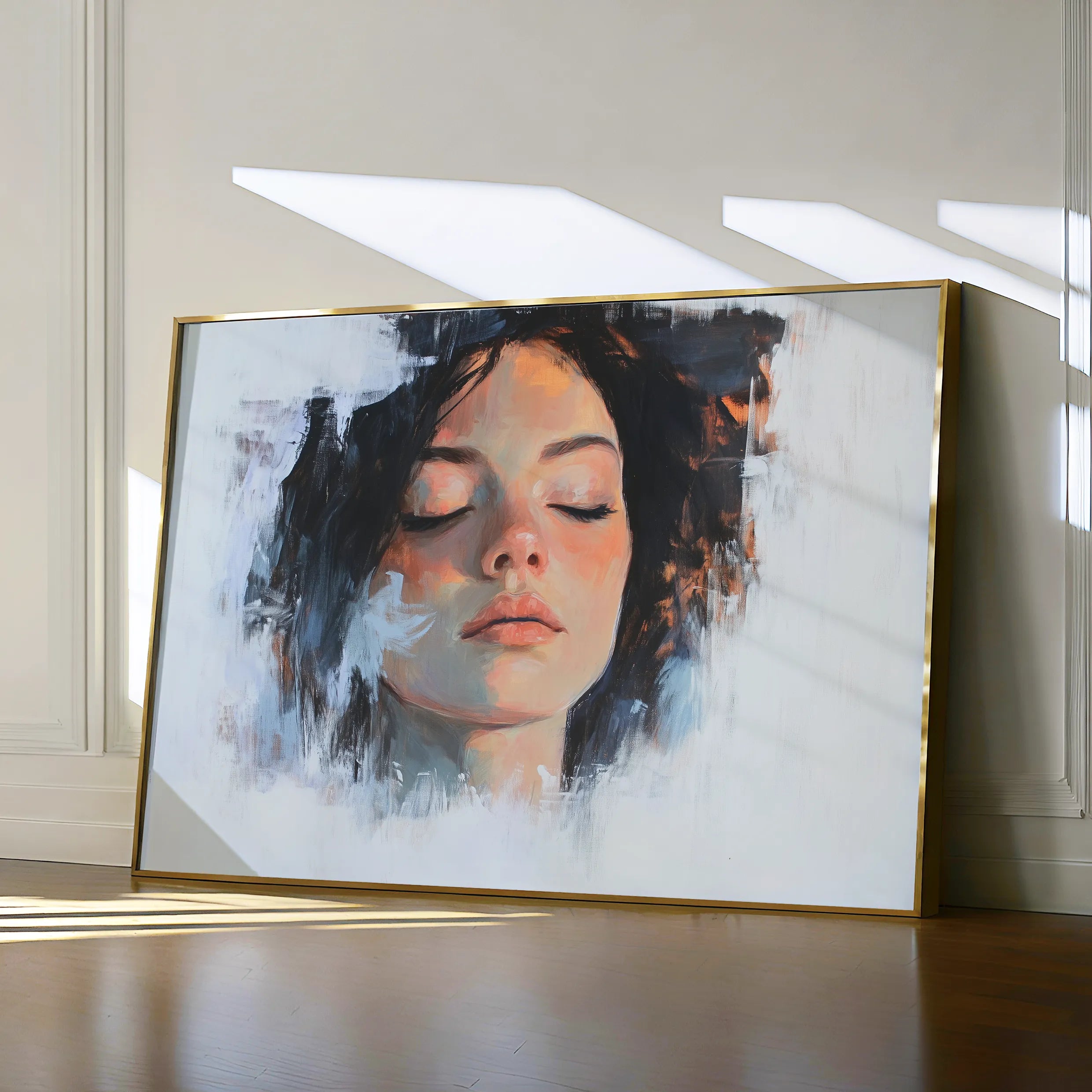 Portrait 065 Canvas Art 60 x 40 cm / Black