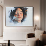 Portrait 065 Canvas Art 60 x 40 cm / Black