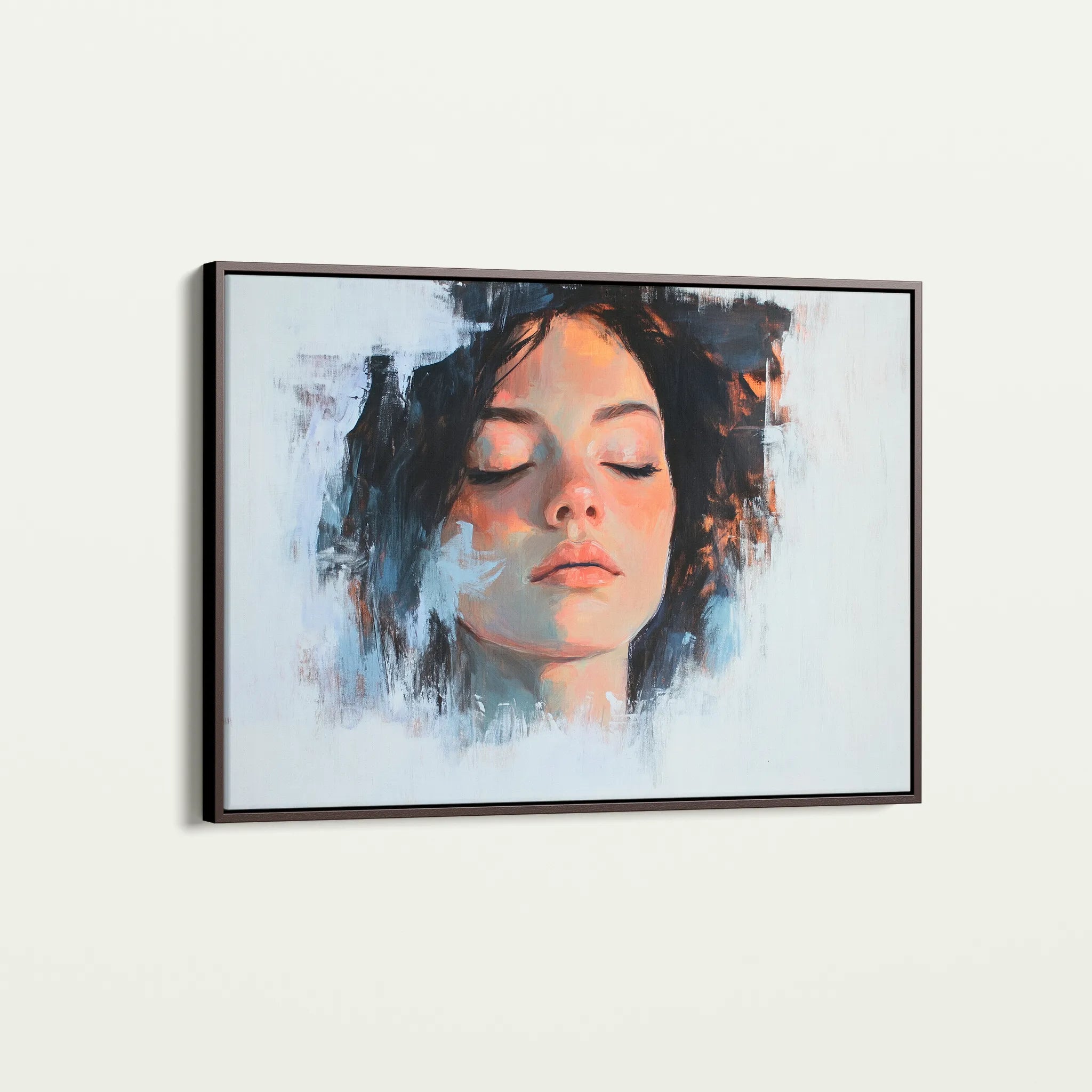 Portrait 065 Canvas Art 60 x 40 cm / Black