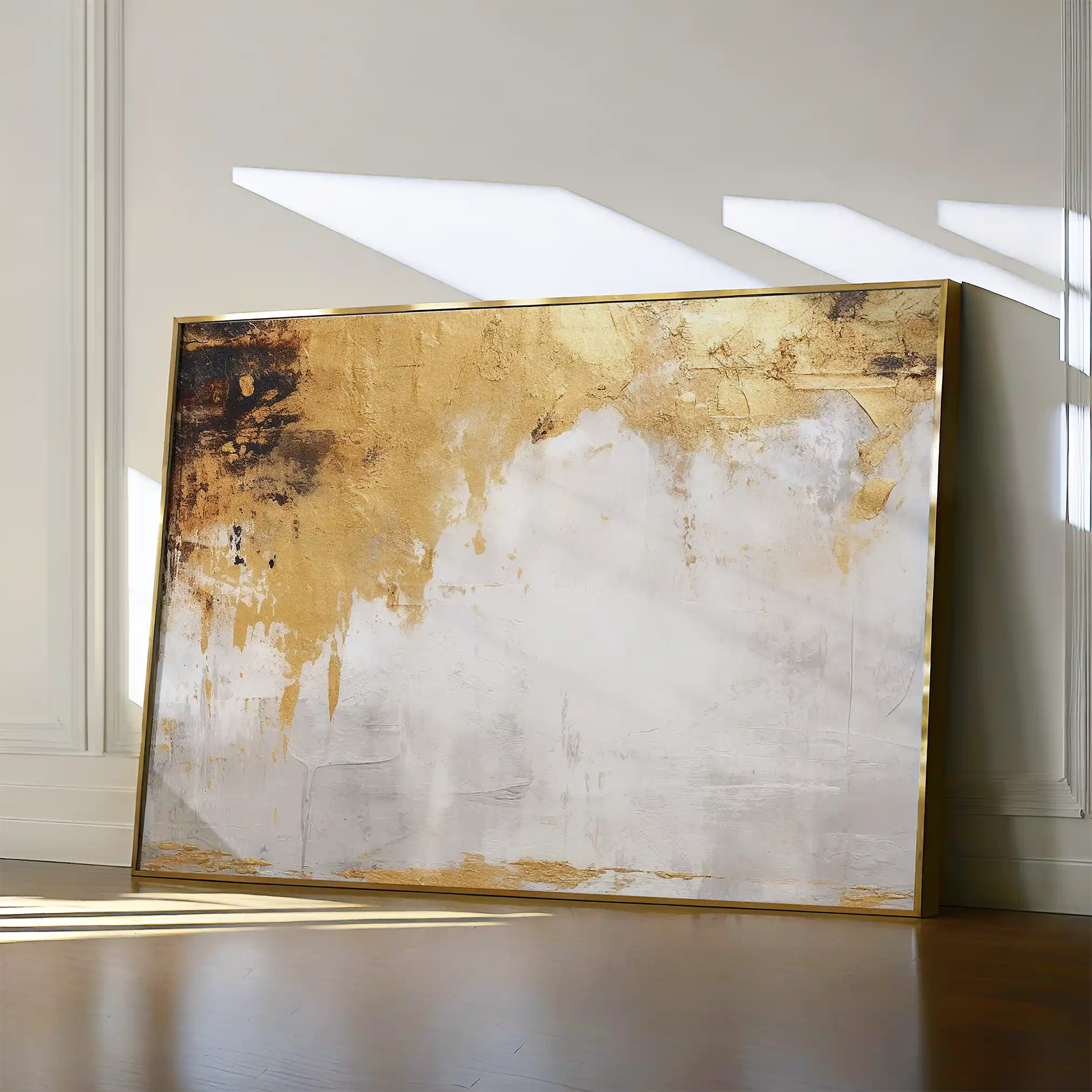 Abstract 066 Canvas Art 60 x 40 cm / Black