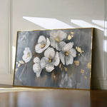 Floral 066 Canvas Art 60 x 40 cm / Black