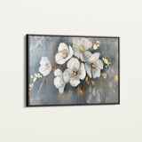 Floral 066 Canvas Art 60 x 40 cm / Black