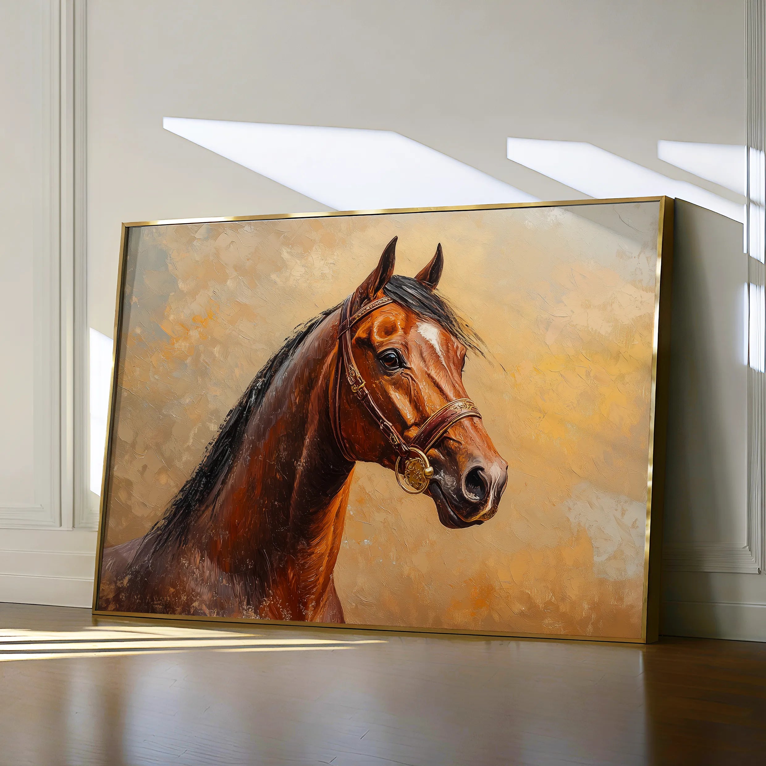 Horses 066 Canvas Art 60 x 40 cm / Black