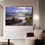 Landscape 066 Canvas Art 60 x 40 cm / Black