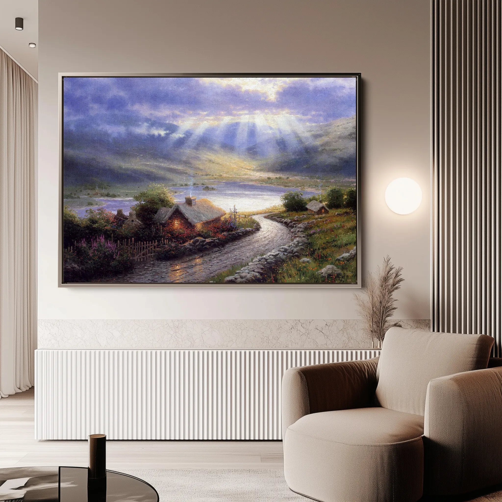 Landscape 066 Canvas Art 60 x 40 cm / Black