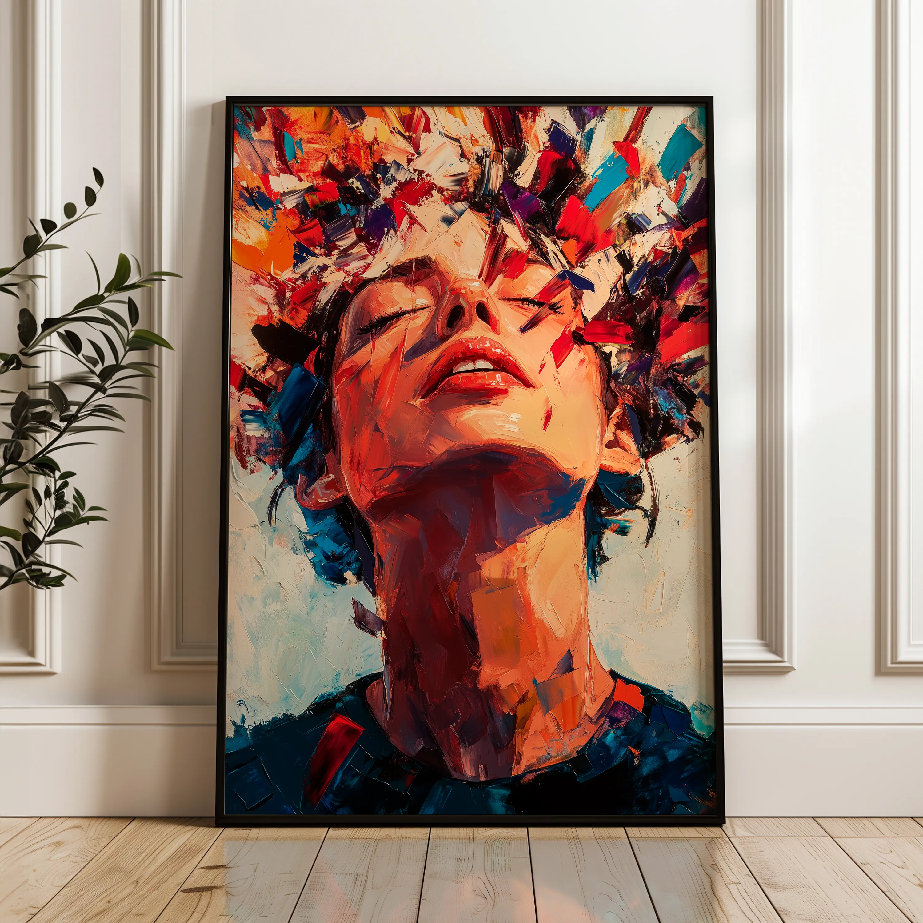 Portrait 066 Canvas Art 60 x 40 cm / Black