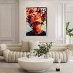 Portrait 066 Canvas Art 60 x 40 cm / Black