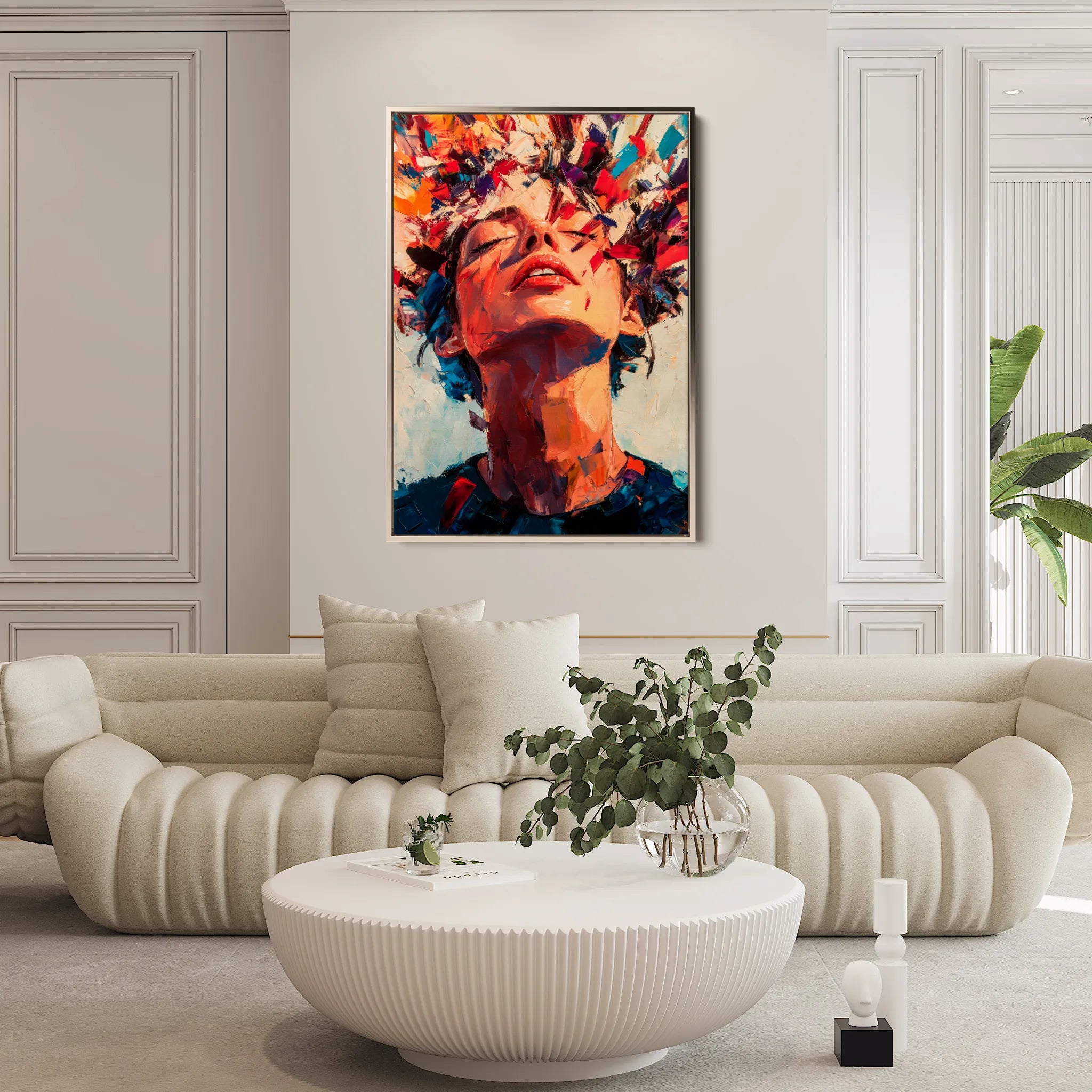 Portrait 066 Canvas Art 60 x 40 cm / Black