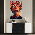 Portrait 066 Canvas Art 60 x 40 cm / Black