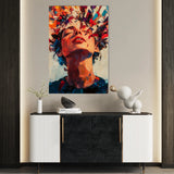 Portrait 066 Canvas Art 60 x 40 cm / Black