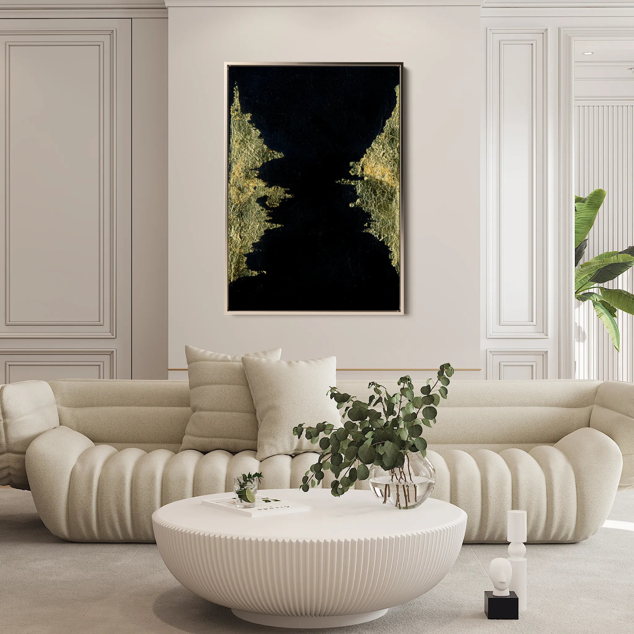 Abstract 067 Canvas Art 60 x 40 cm / Black