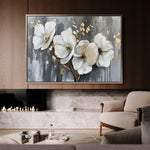 Floral 067 Canvas Art 60 x 40 cm / Black