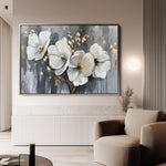 Floral 067 Canvas Art 60 x 40 cm / Black