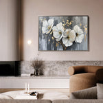 Floral 067 Canvas Art 60 x 40 cm / Black