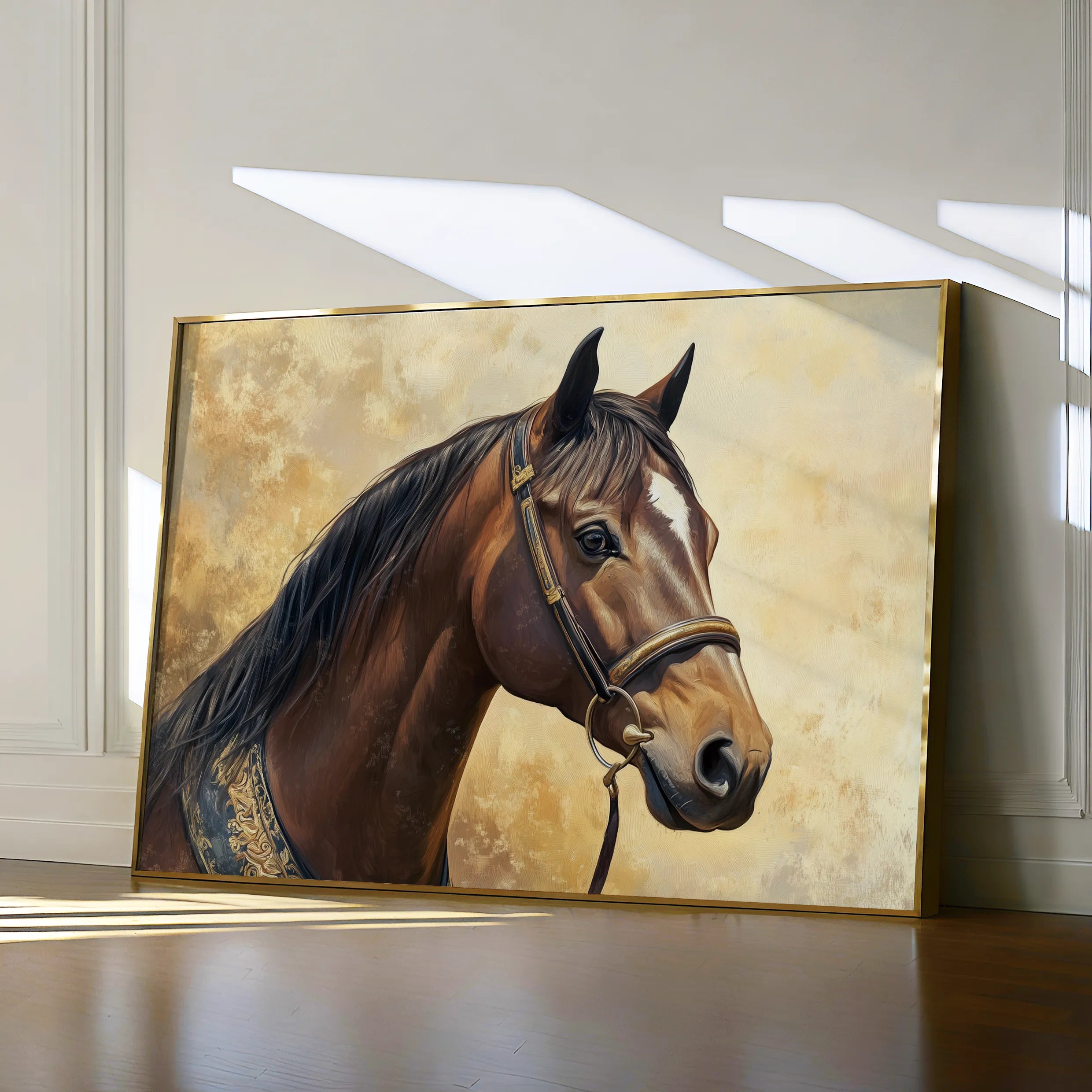 Horses 067 Canvas Art 60 x 40 cm / Black