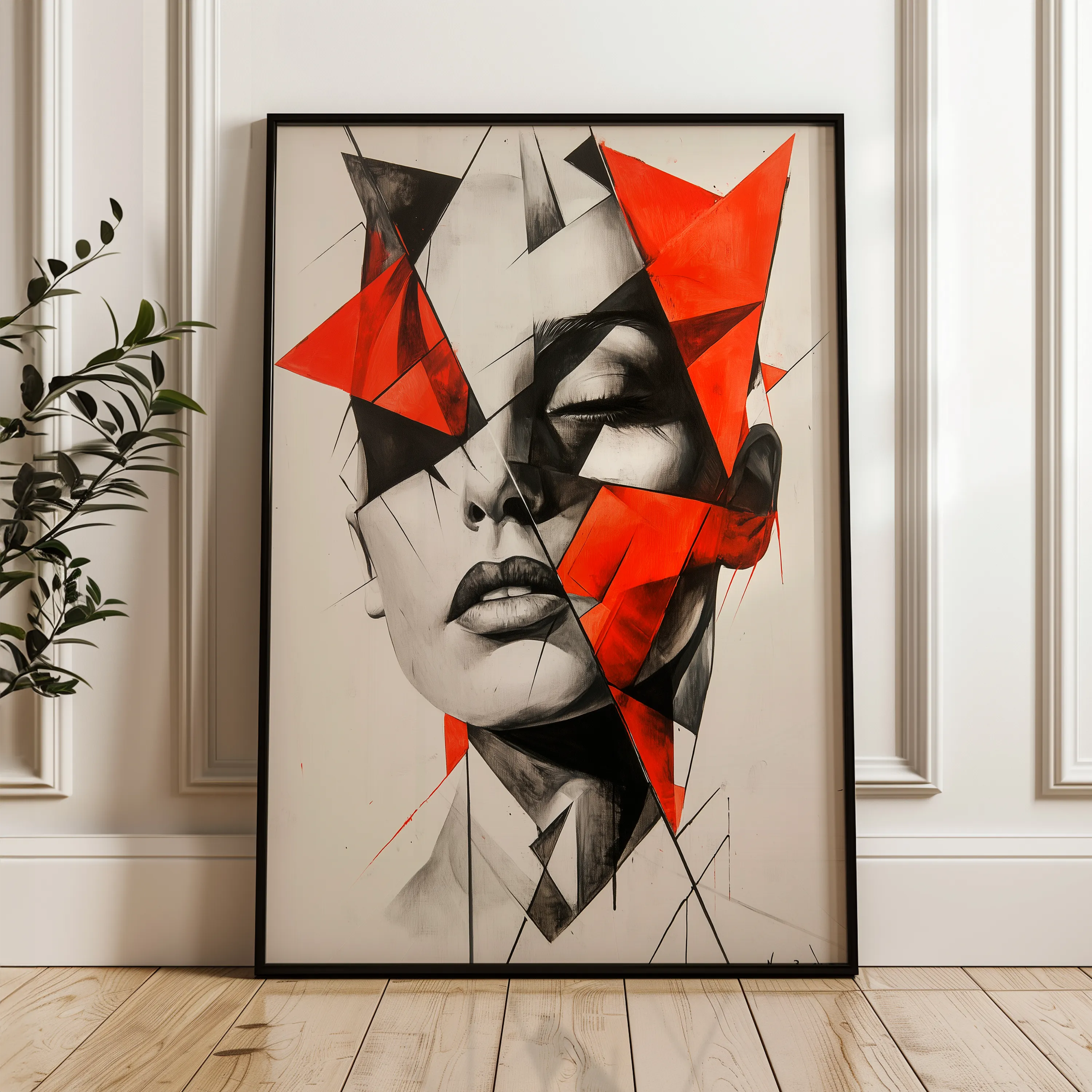 Portrait 067 Canvas Art 60 x 40 cm / Black