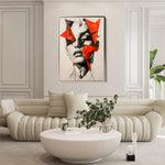 Portrait 067 Canvas Art 60 x 40 cm / Black