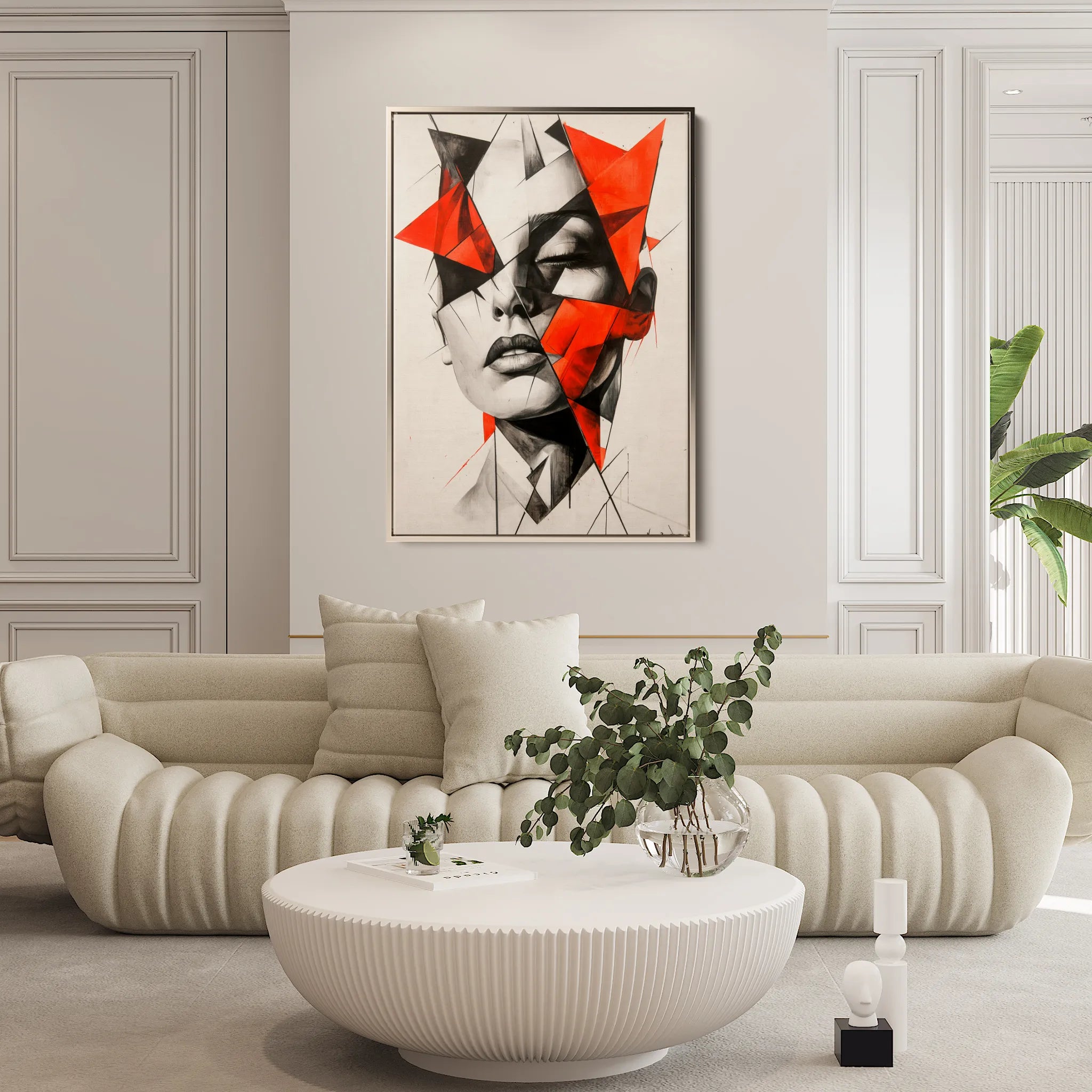 Portrait 067 Canvas Art 60 x 40 cm / Black