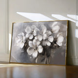 Floral 068 Canvas Art 60 x 40 cm / Black