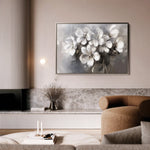 Floral 068 Canvas Art 60 x 40 cm / Black