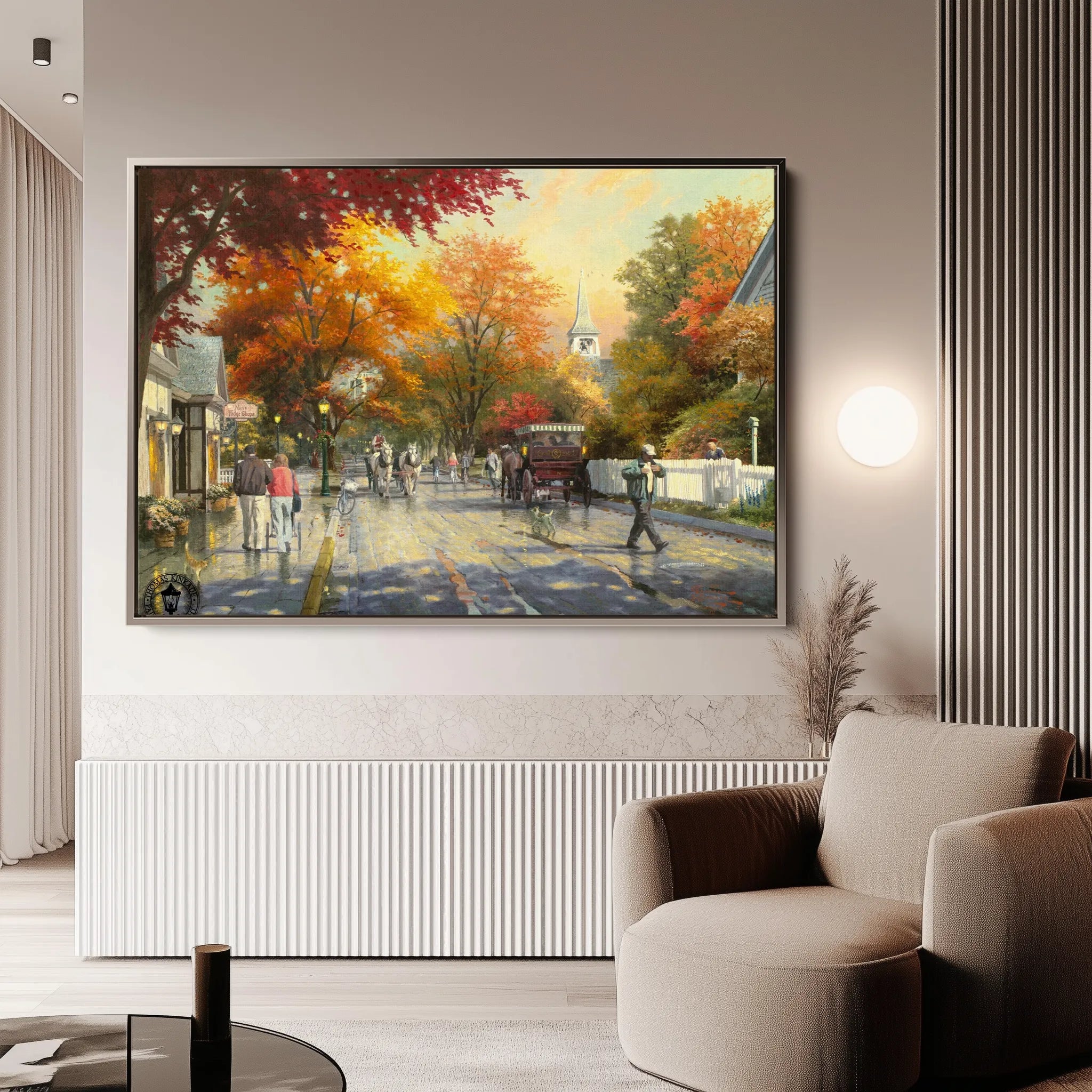 Landscape 068 Canvas Art 60 x 40 cm / Black