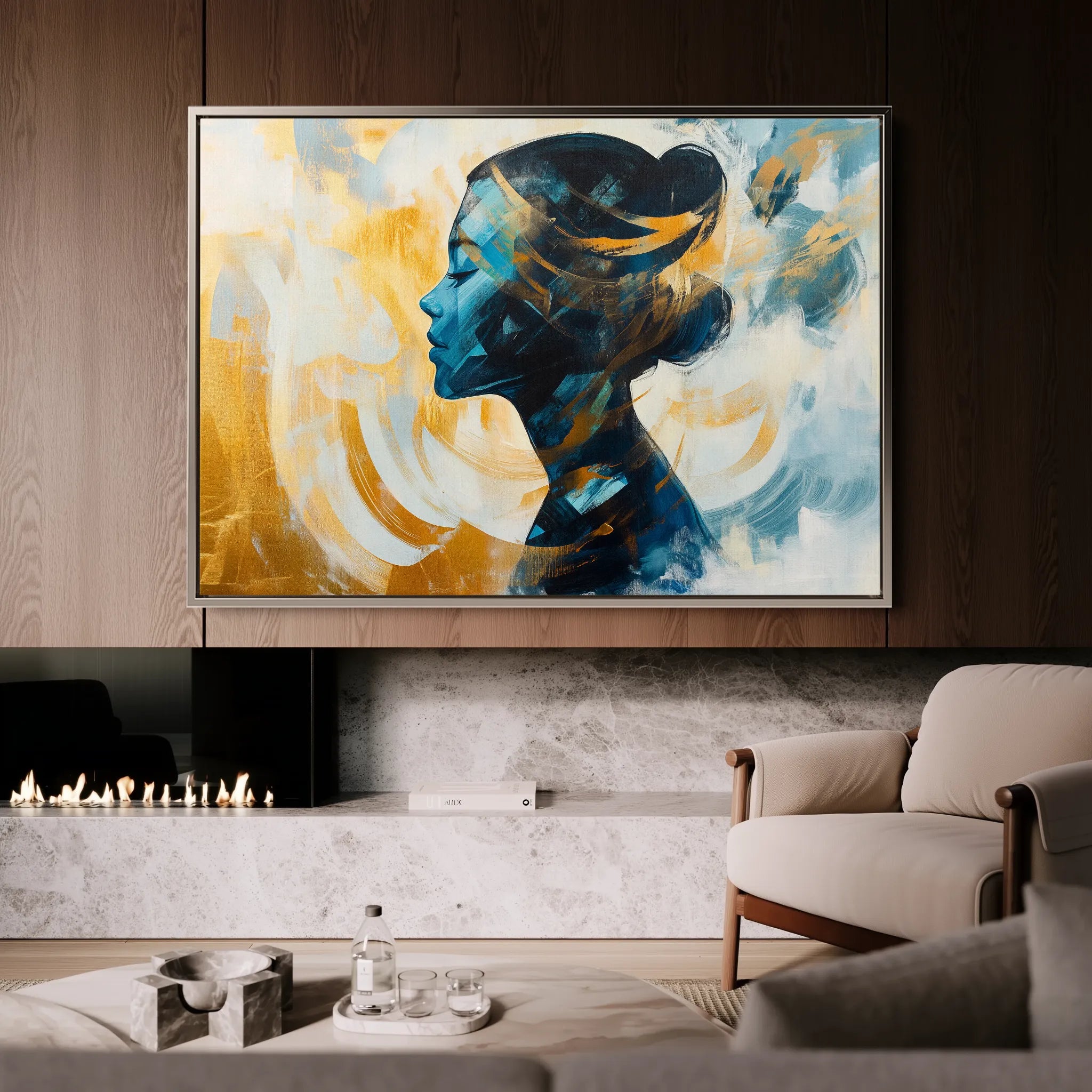 Portrait 068 Canvas Art 60 x 40 cm / Black