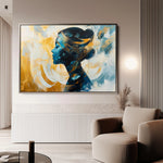Portrait 068 Canvas Art 60 x 40 cm / Black