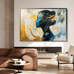 Portrait 068 Canvas Art 60 x 40 cm / Black