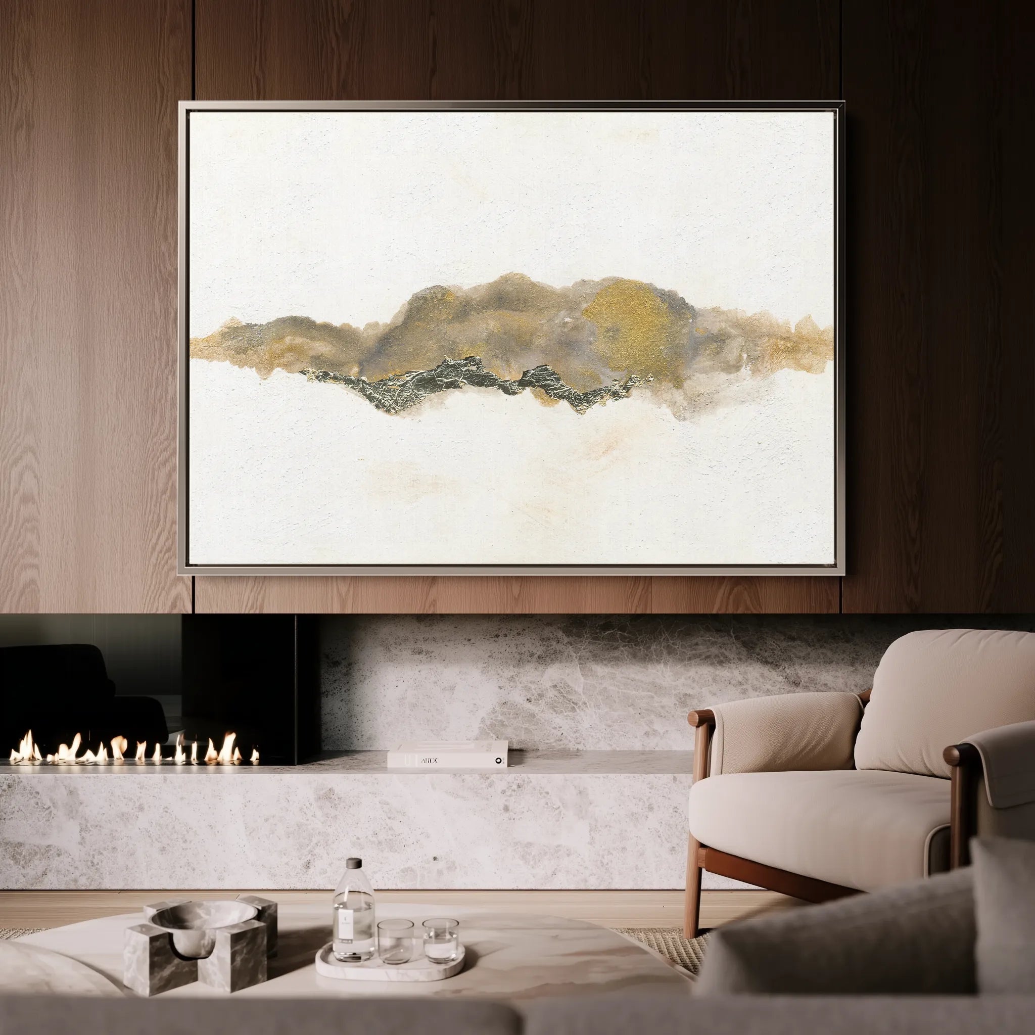 Abstract 069 Canvas Art 60 x 40 cm / Black