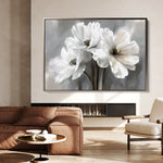 Floral 069 Canvas Art 60 x 40 cm / Black