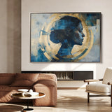 Portrait 069 Canvas Art 60 x 40 cm / Black