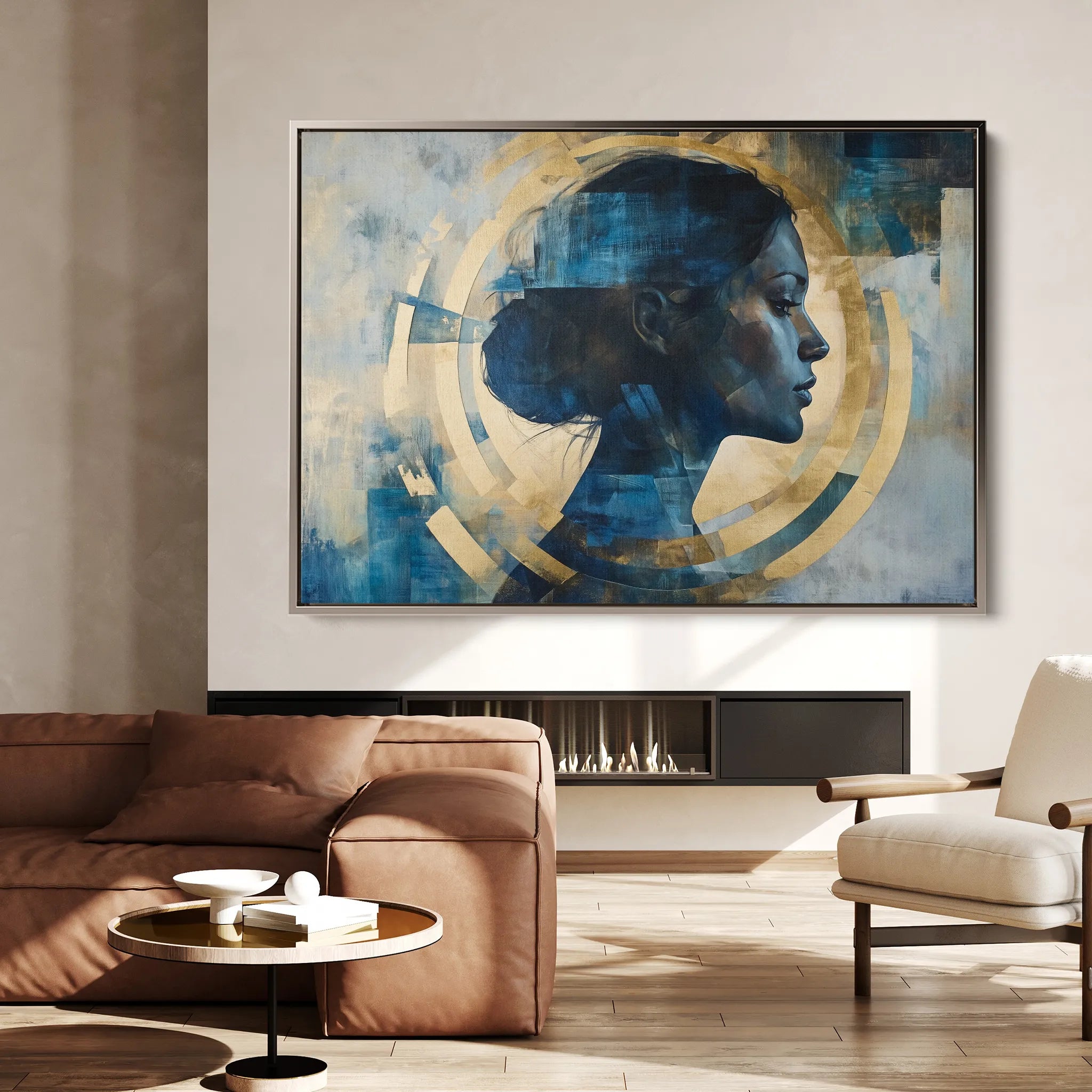 Portrait 069 Canvas Art 60 x 40 cm / Black