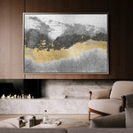 Abstract 070 Canvas Art 60 x 40 cm / Black