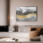 Abstract 070 Canvas Art 60 x 40 cm / Black